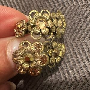 Michal Negrin cocktail ring gold tone